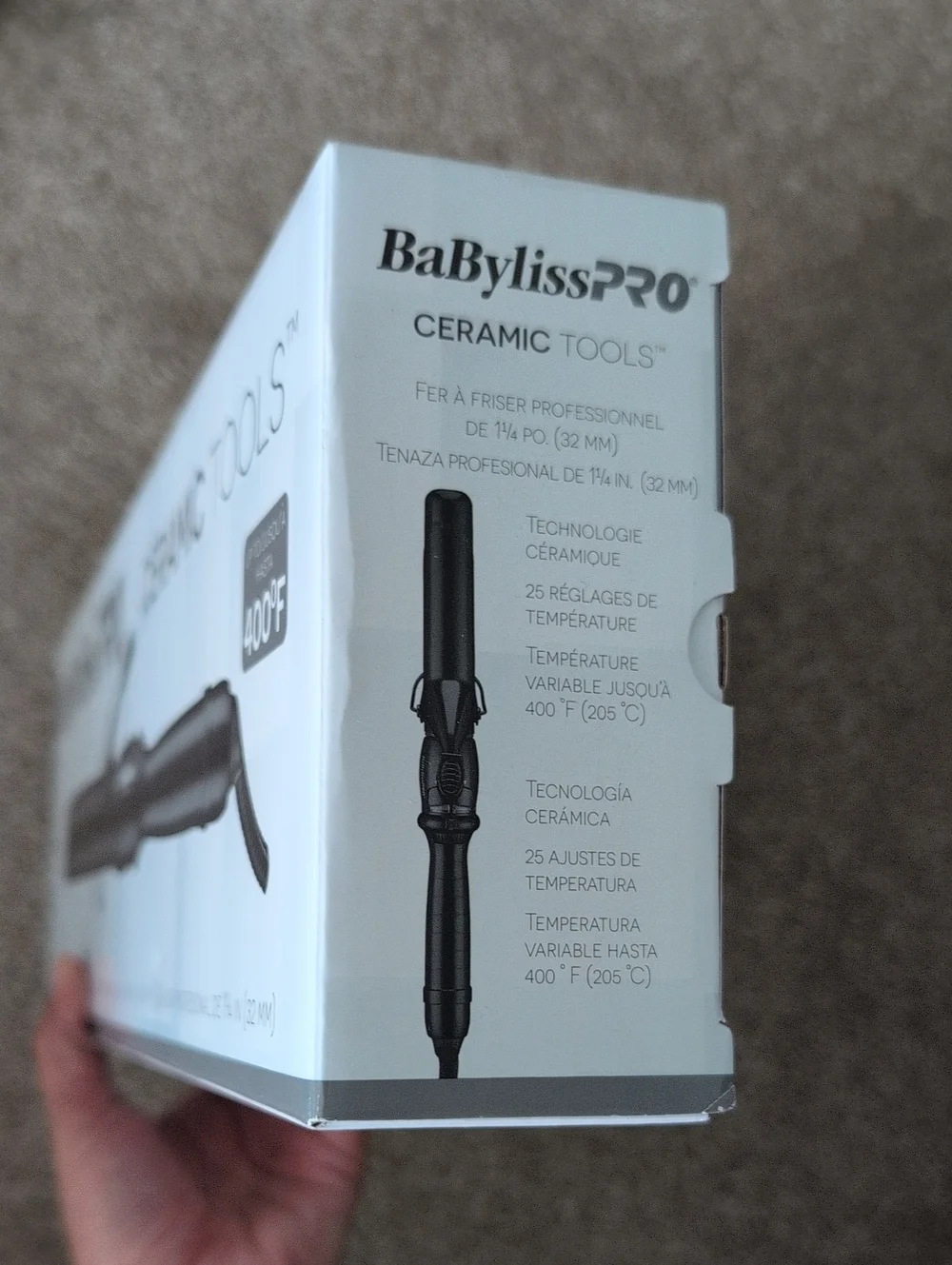 New BaBylissPro Ceramic Curling Iron 1¼